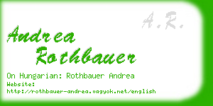 andrea rothbauer business card